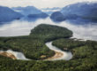 Doubtful Sound from a helicopter